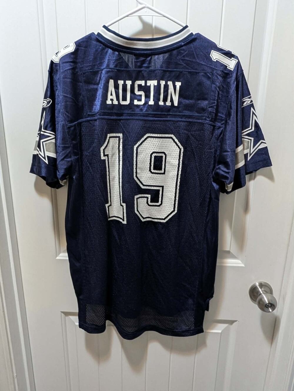 Reebok NFL Jersey Youth XL 18-20 Blue Dallas Cowboys Miles Austin #19